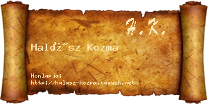 Halász Kozma névjegykártya